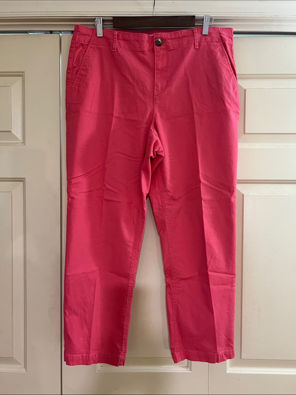 Loft the Monroe slim peach slacks 3% Spandex Ankle Length 4 Pockets
